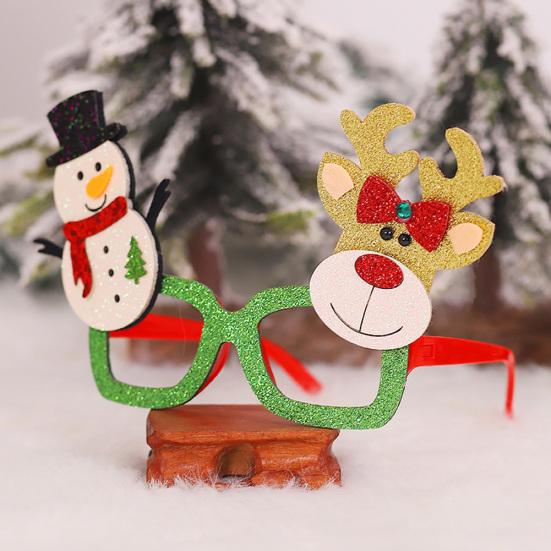 Рождественский Санта-Лось Снеговик-елка Детские очки Декор для вечеринки Реквизит для фотосъемки