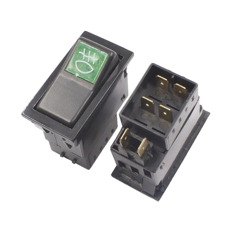 KELIMI Car-styling Modified Rocker Switch Button Universal engine stop+larme/fan/power/wiper/fog lamp switch with cable