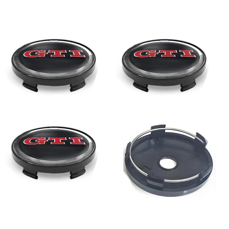 4Pcs VW Hub Caps 56mm 60mm Car Wheel Center Wheel Caps Stickers For Volkswagen R Golf 4 Motion GTI Polo Touran Octavia Accessory
