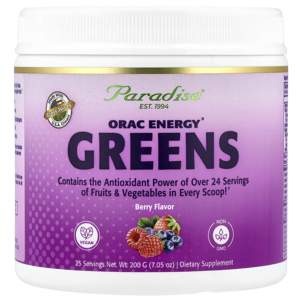 Paradise Herbs ORAC Energy® Greens, Berries, 200g (7.05oz)