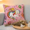 Cushion Cover  Linen  SkinFriendly Soft Decorative Case for Sofa Home Decor Kwaii Cute RRainbows BBrite Pillow cover