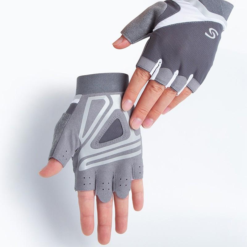 Unisex Half-Finger Gym Cycling Gloves Yoga Workout Riding Anti-Slip Breathable Sun Protection