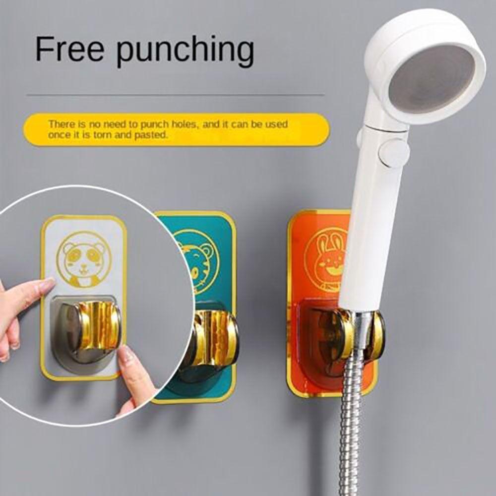 Punch-Free Shower Bracket Wall Mounted Shower Head Base Durable Shower Head Stand
