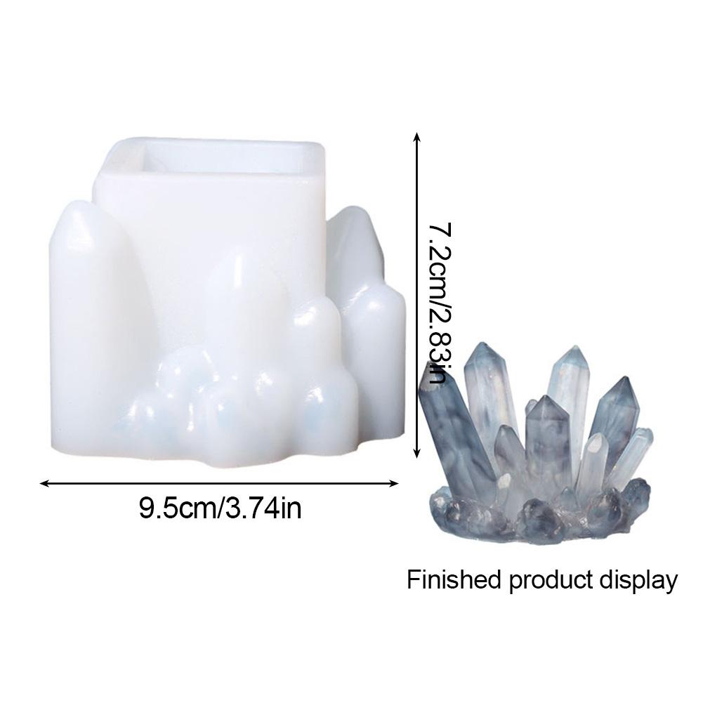 DIY Crystal Epoxy Resin Mold Crystal Cluster Irregular Stone Silicone Mold 3D Ornaments Handicraft Necklace Earrings Pendant Epoxy Resin Mold