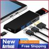 6-в-1 Док-станция Type-C (папа) на HDMI-совместимый SD для MicroSD USB-хаб Мульти-разветвитель Адаптер для Surface Pro 8/9/X