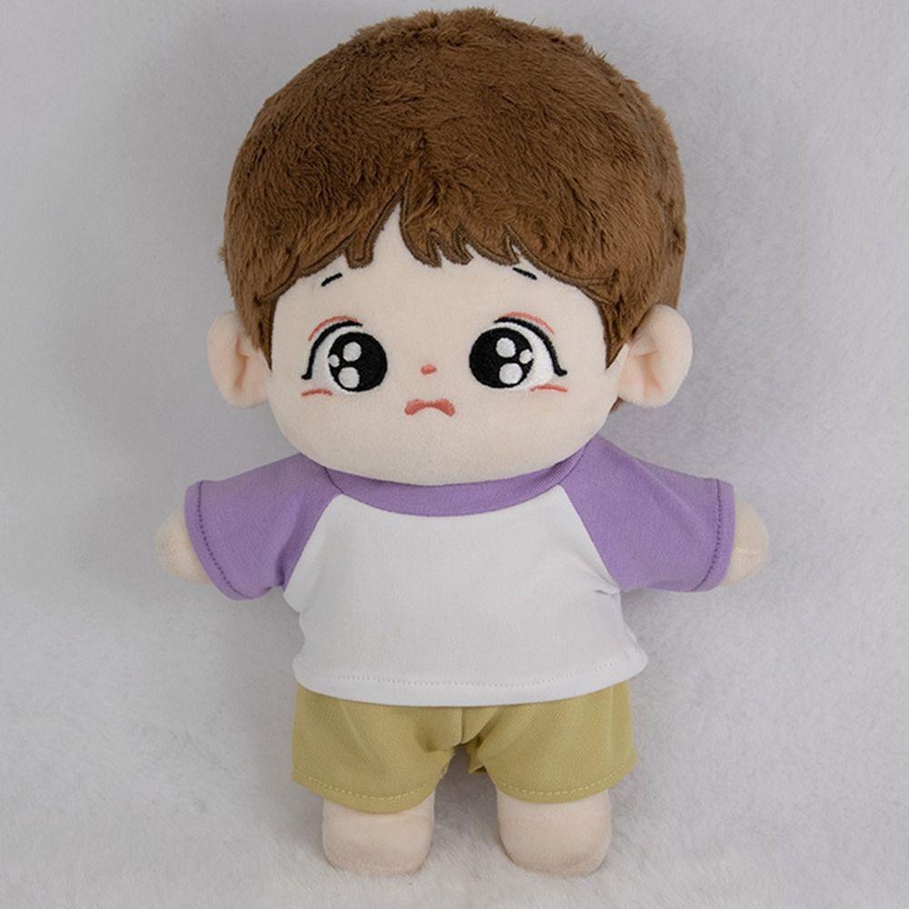 Cotton Stuffed Dolls Idol Doll Outfit Mini Clothes 20cm Doll Clothes Doll Catoon Tops Doll T-shirt