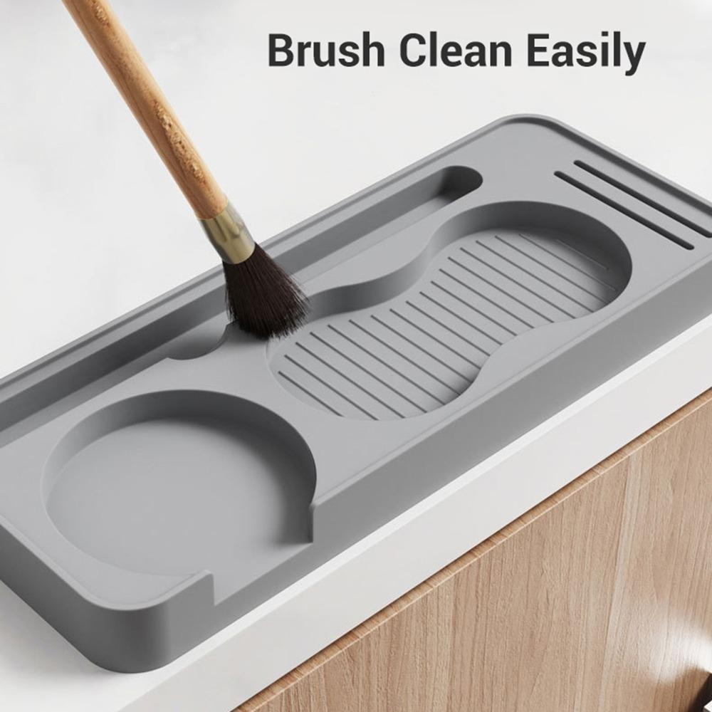 Non-Slip Coffee Tamper Mat Waterproof Distributor Brush Mat Practical Portafilter Mat For Cafe Use