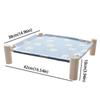 Wooden Frame Camp Bed Portable Cooling Bed Lazy Mat Pet Hammock  For Small Pets