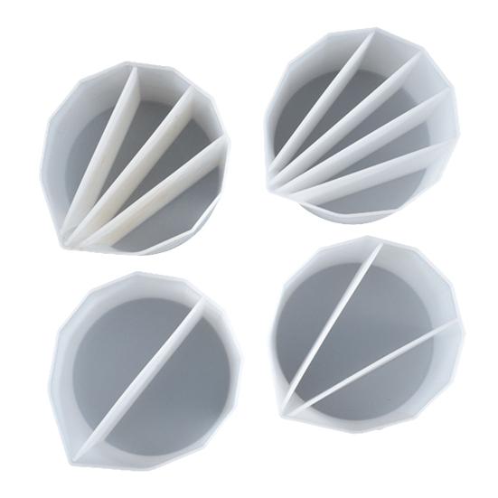 4 шт., силиконовая чашка для заливки, разделенная чашка для краски, чашка для смешивания цветов, дизайн с несколькими отделениями, многоразовая чашка для смешивания жидкости, художественная смола, ремесло