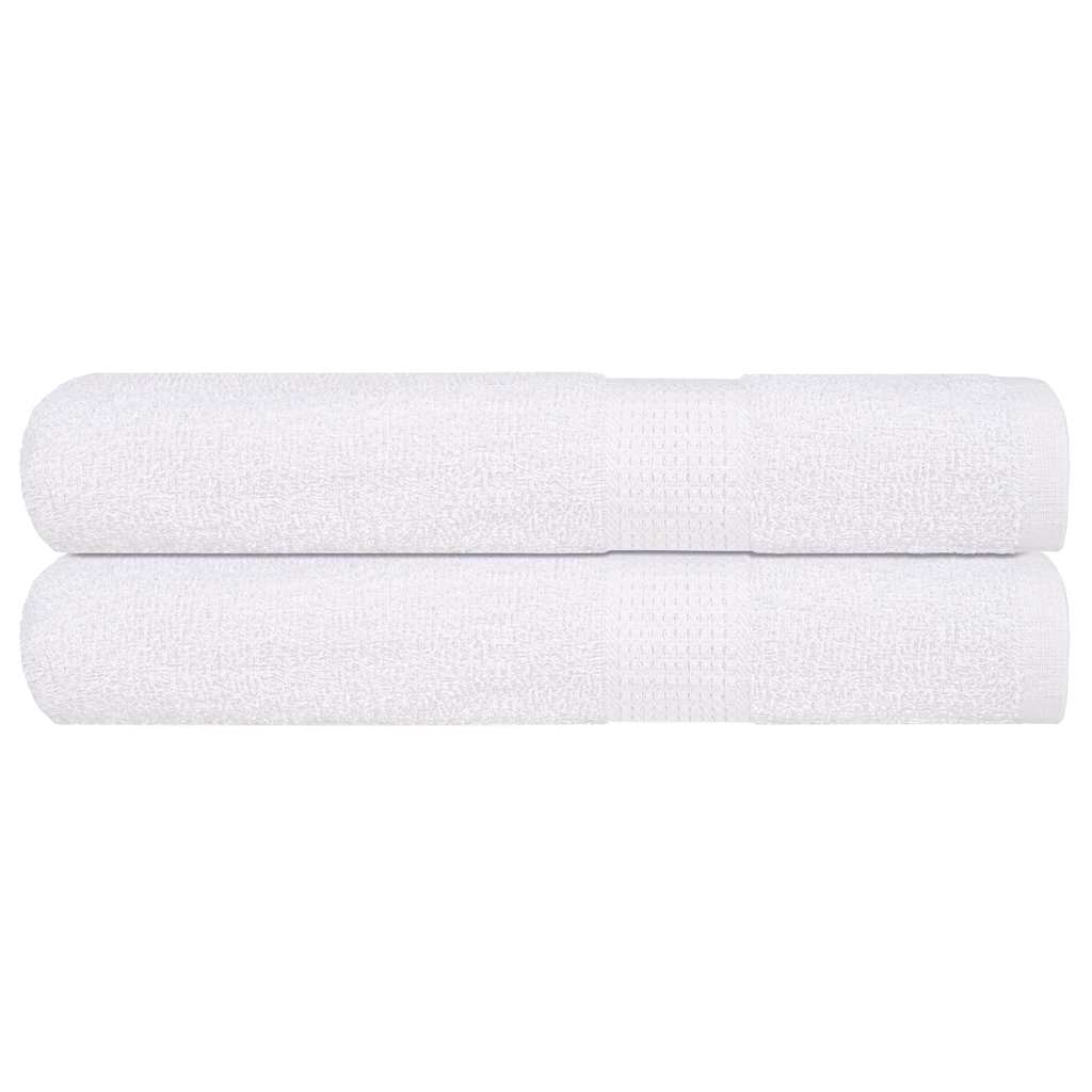 FROGN Bath Towels 2 pcs White 100 x 200 cm 360 g m²