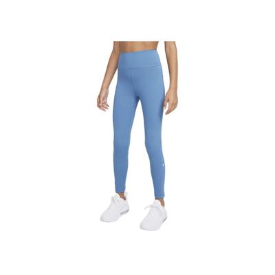Dri-Fit One Леггинсы с высокой посадкой, удобные, универсальные, мягкие, детские, цвет эгейский штормовой синий, ледниковый синий FZ5605-429