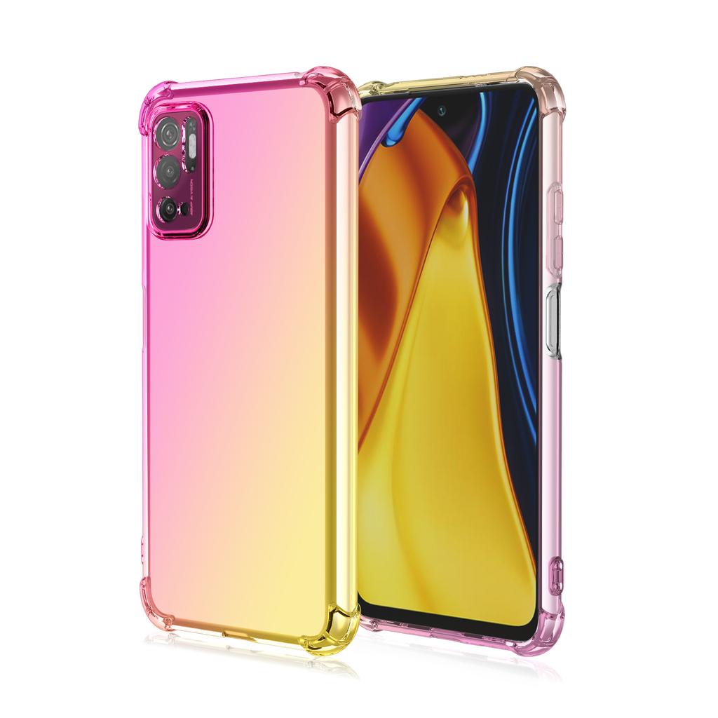 Clear Cute Gradient Phone Case Slim Anti Scratch Flexible TPU Cover Shockproof Protective Case for Xiaomi Redmi Note 10 11S 11T 12R 13 Pro Turbo 3