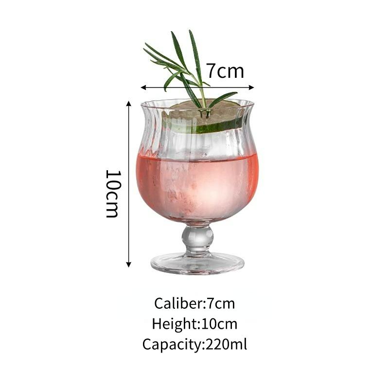 Креативные бокалы для коктейлей Стакан Полосатые бокалы для бренди Бокалы для глинтвейна Высокие бокалы для фруктового вина Стакан Аксессуары для бара