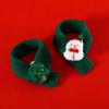Green Pet Christmas Scarf Red Santa's Hat New Pet Winter Knitted Scarf  Dog