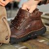 39-48 Spring/fall Leather Boots Men Boots  Leather Casual Leather Shoes Men Ankle Boots