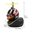 Car Cute Little Yellow Duck with Helmet Propeller Wind-breaking Wave-breaking Duck Auto Internal Decoration Without Lights Toys
