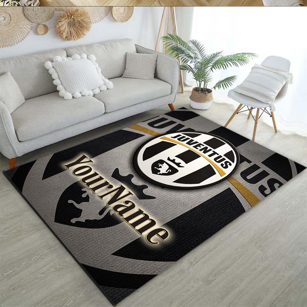 Juventus Personalized Name Floor Mat Perfect for Kitchen Playrooms Study room Dining Room Antislip Carpet Anime Office Decor
