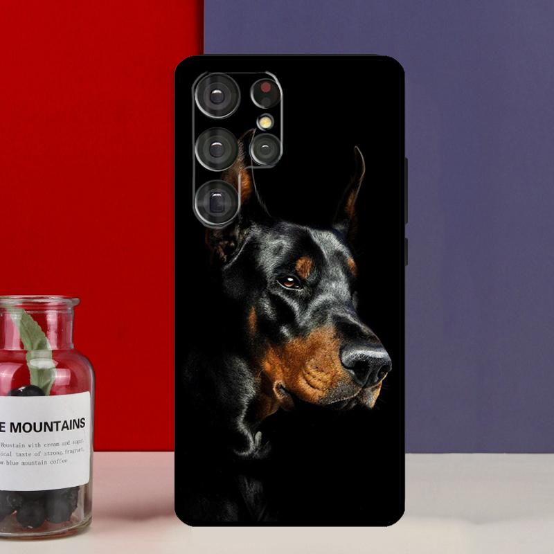 Чехол Funda с изображением собаки добермана для Samsung Galaxy S25 Ultra S9 S10 S20 S21 S22 Plus S23 Ultra S24 FE