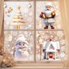4pcs/set Christmas Window Stickers Xmas Tree House Snowflake Glass Decal Merry Christmas Decoration Home Navidad 2025