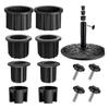 Cast Iron Patio Umbrellas Base 12Pcs, Weatherproof Resin Finish Parasols Stand Base Fit Multiple Umbrellas Poles