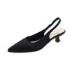 Fashion Summer New Women Sandals Heel Ladies Shoes Pointed Toe Solid Female Women's Shoes Back Strap Slip On