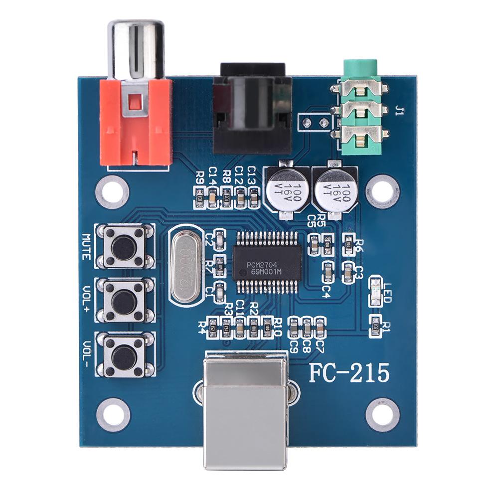 PCM2704 USB ЦАП к SPDIF Hi-Fi Звуковая карта Плата декодера 3,5 мм Аналоговый выход FPC