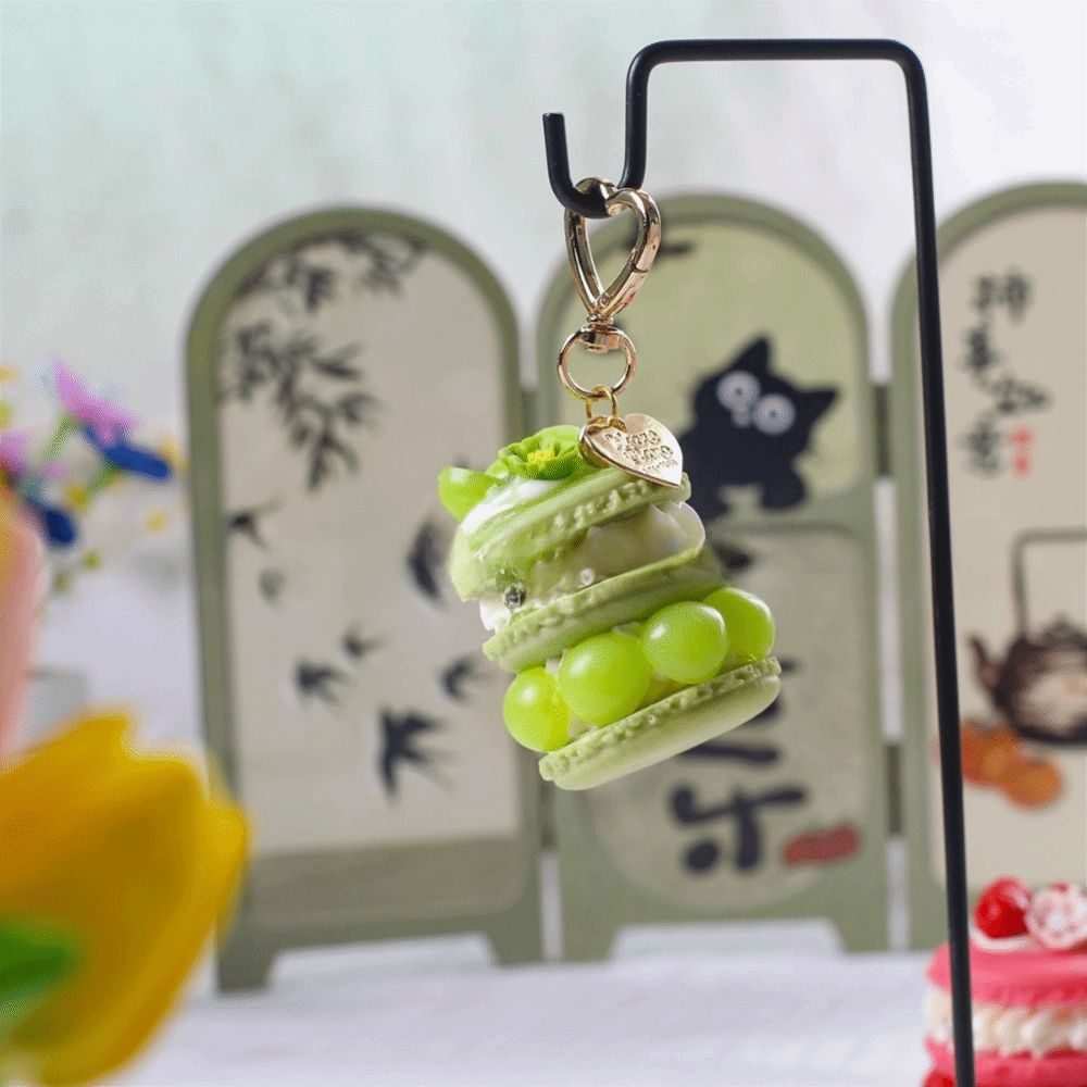 Simulation Cake Keychain Simple Funny Food Keyring Fashion Fruit Dessert Pendant  Best Friend Gift