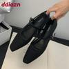 Fashion Fashion Mesh Ladies Flats Mary Janes Shoes Buckle Strap Female Breathable Footwear Shallow Women Ballet Flats Shoes New 2025