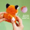 Cute Animal Fox Plush Doll Keychain With Polyester Filling Kids Backpack Pendant