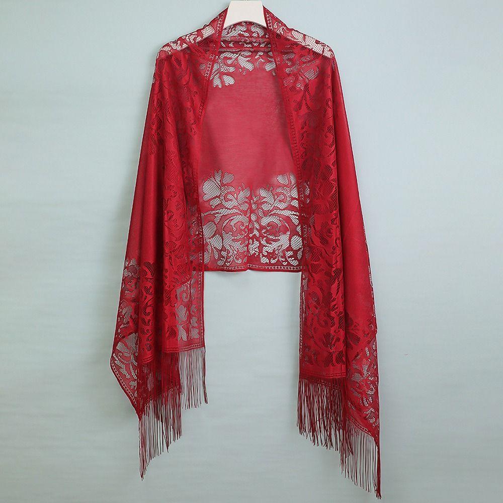 Hollow Women Shawl Multicolored Tulle Shawl Cloak Wedding Bridal Shawl Women