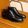 Осень и зима новая кожаная обувь Мартин мужская полусапожки мужская обувь флисовые сапоги британский стиль деловой кэжуал платье кожаная обувь
