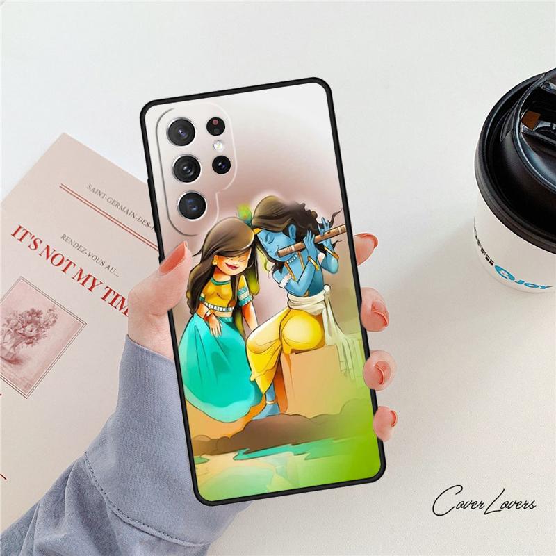 Чехол для телефона Lord Krishna Radha Для Samsung Galaxy S24 S25 S23 S22 Ultra Note 10 20 Plus S20 S21 FE Cover