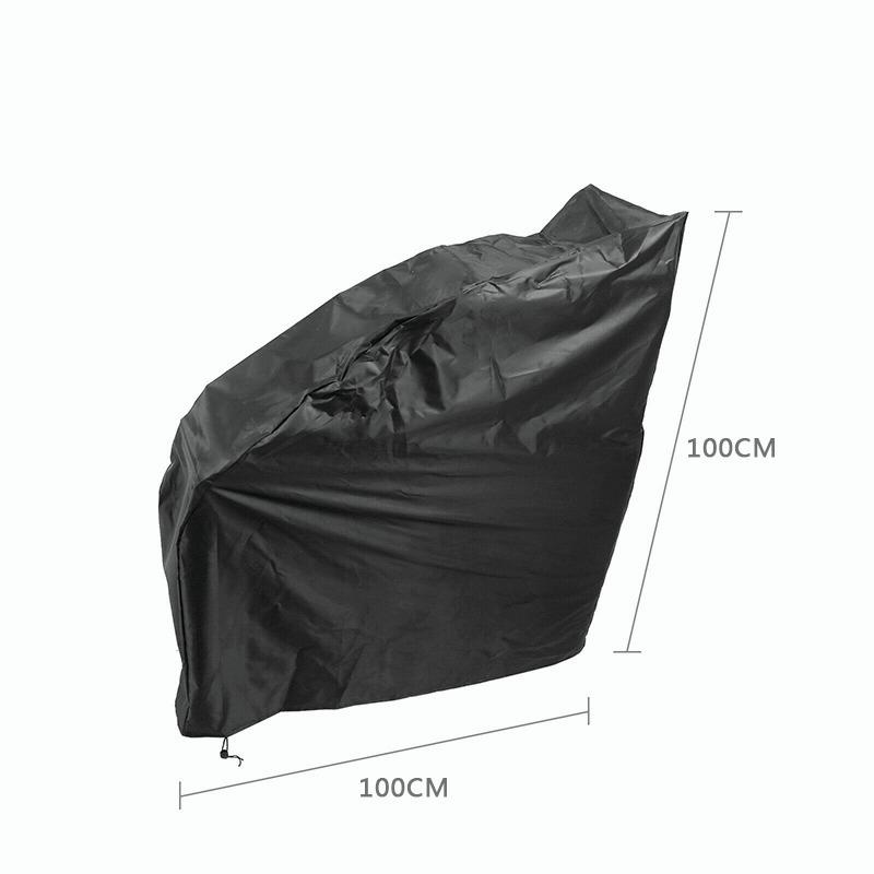 Waterproof Rain Wheelchair Cover for Electric Manual Folding Wheelchairs Black
