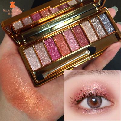 9 цветов теней для век с тонкими мерцающими перламутровыми мерцающими супермерцающими тенями для век с текстурой картофельного пюре