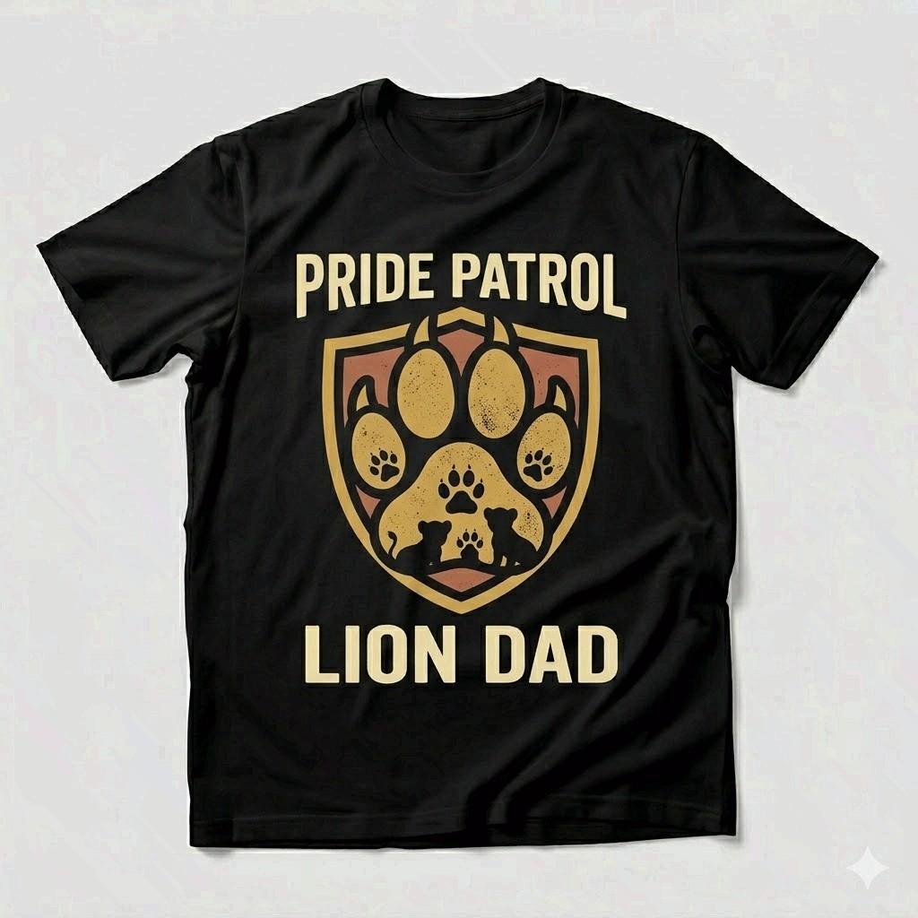 Pride Patrol Lion Dad Shirt Fathers Day Gift For Protective Dad