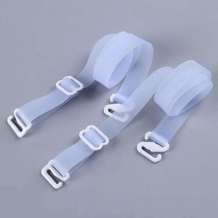 1Pair Women 1cm Wide Backless Clear Bra Straps Non Slip Transparent Bra Strap  Adjustable Candy Color Bra Extender Accessories