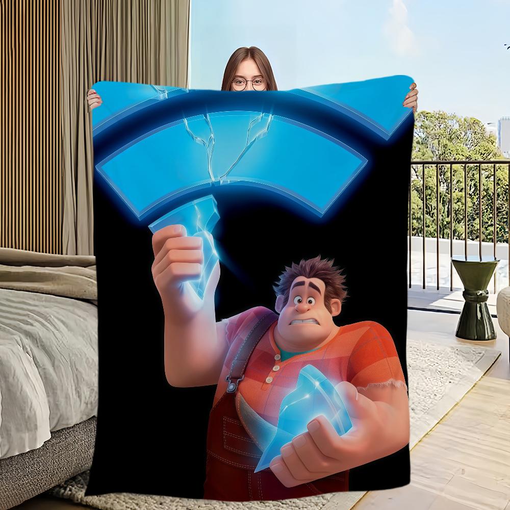 R-Ralph B-Breaks the I-Internet 2 DSN Blanket Flannel warm comfort soft plush blanket For Picnic Beds Sofas Homes And Bedrooms