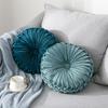 Velvet Pleated Round Pumpkin Throw Pillow For Sofa Decor