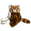 Red Panda Plush Backpack Cute Plushie Doll Women Crossbody Fur Soft Shoulder Bag For Camping Travel Party Female Birthday Gift