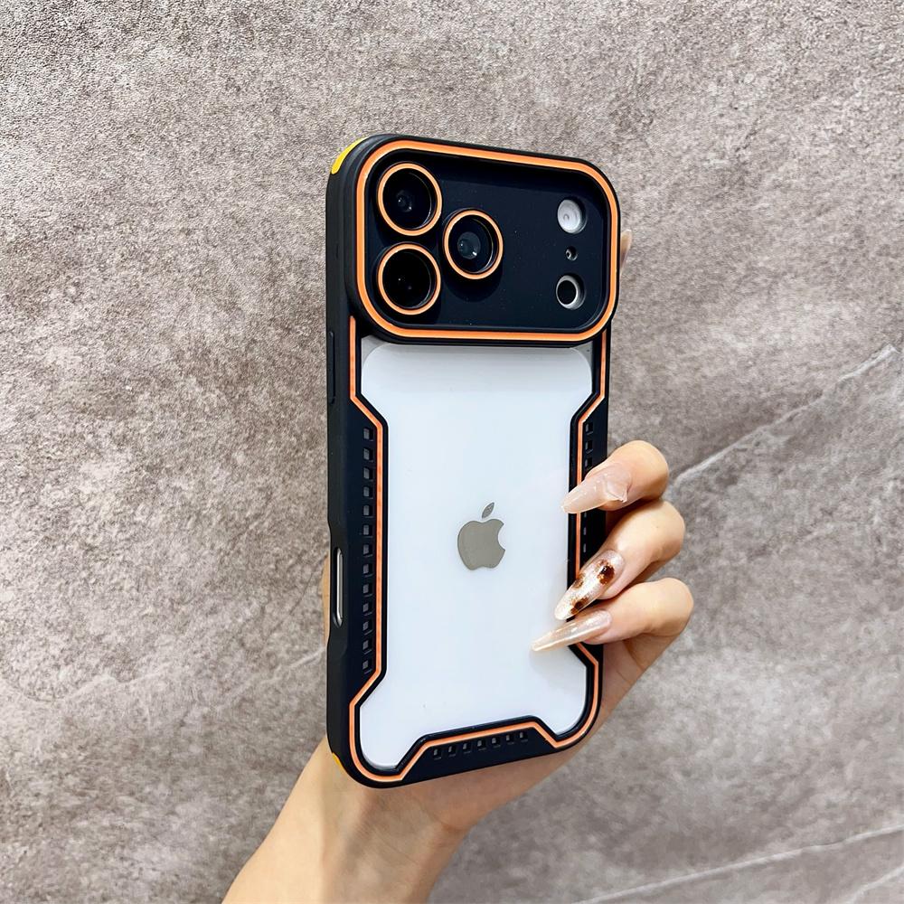 New Transparent Glass Fashion Phone Case for iPhone 17 Pro Max Air 16 Pro  15 14 13 12 11 Shockproof Protection Change 17 Series