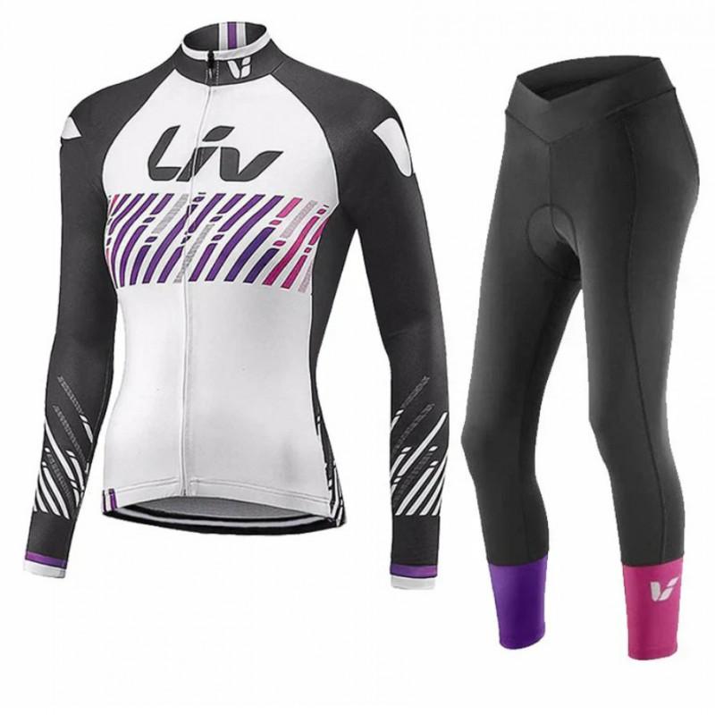Unisex Long Sleeve Cycling Jersey Set Lightweight Breathable Bike Apparel Road Mountain Biking