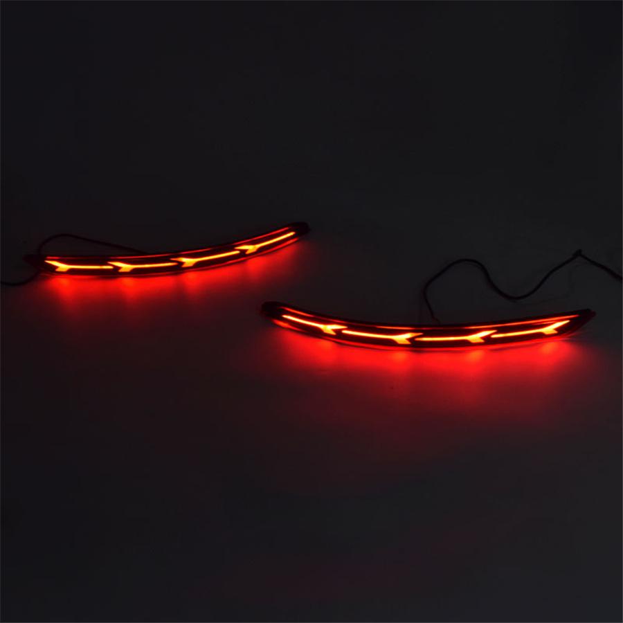 2x Светодиодный отражатель заднего бампера Стоп-сигнал Динамичный указатель поворота Для Hyundai Elantra