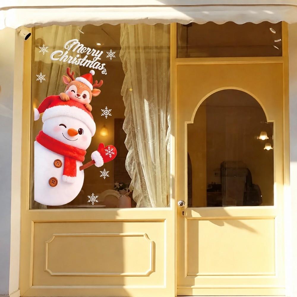 Static Window Clings Cartoon Pattern Holiday Decorations Christmas Stickers Holiday Season