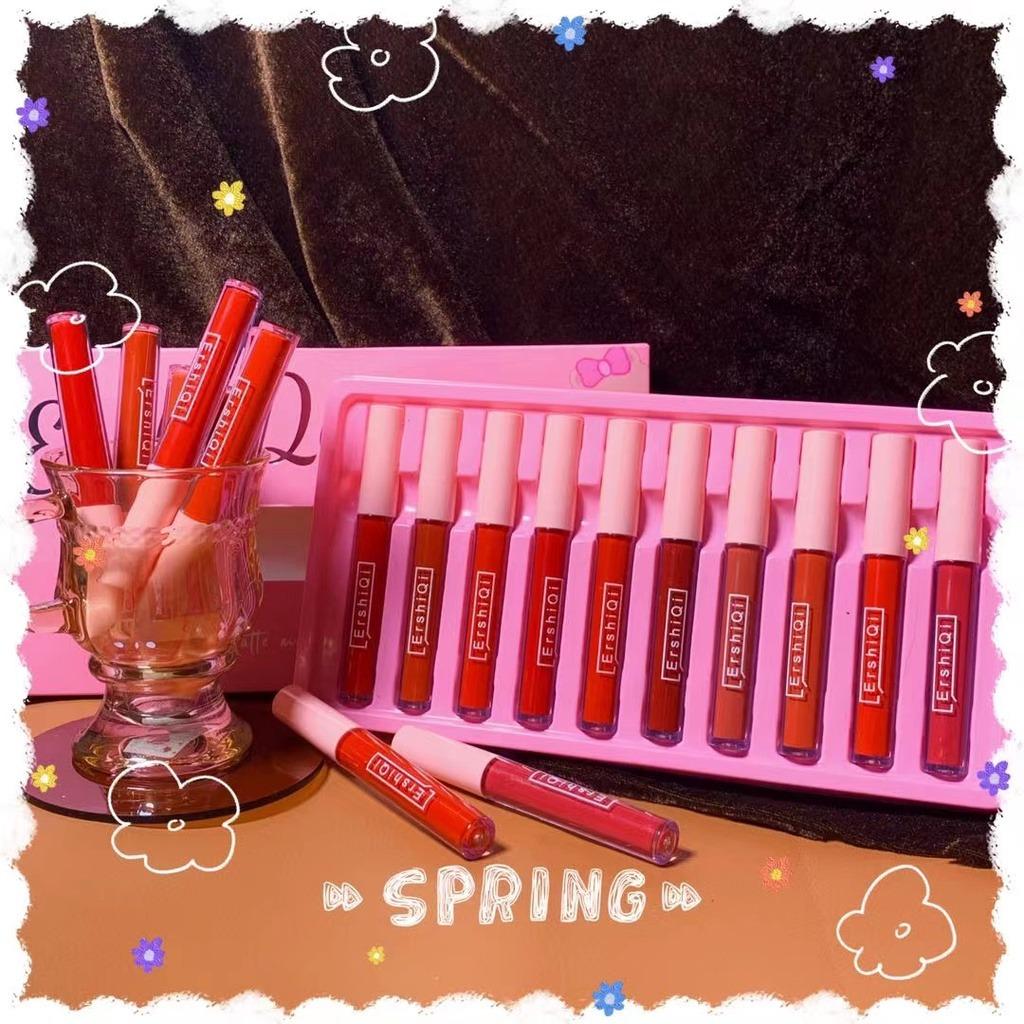 10pcs Lip Tint Set Waterproof Lipstick Set Matte Lipgloss Liptint Set