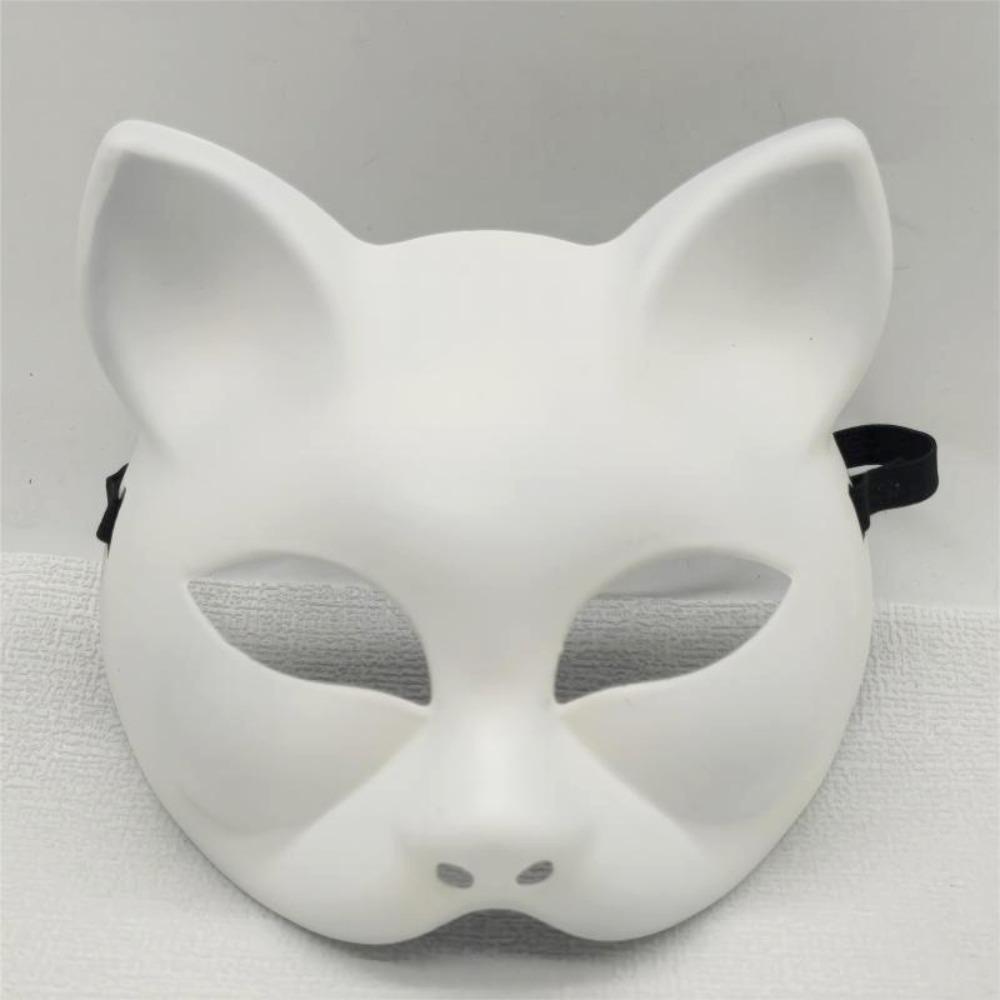 Anime Mask Cosplay Mask Plastic Halloween Mask Performance Cat Half Face Mask Carnival