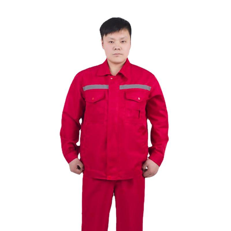 Мужской рабочий комплект: Износостойкий, Дышащий, Пятноустойчивый, С длинным рукавом для весны/осени, Идеально подходит для строительства и мастерских.