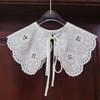 1pc Sexy Lace Fake Collar Shirt Shawl Flower Crochet Neckline Collars Women Detachable Collar Half Shirt Faux Collar Lace Fabric