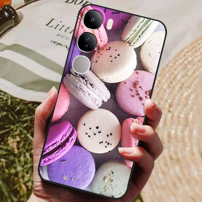 Для Vivo V40 Lite 4G 5G V40Lite (ИДН) V40E V 40 SE Чехол Роскошный Расписной Телефон Силиконовая Задняя Крышка Для Vivo Y200 Y300 Чехлы Корпус