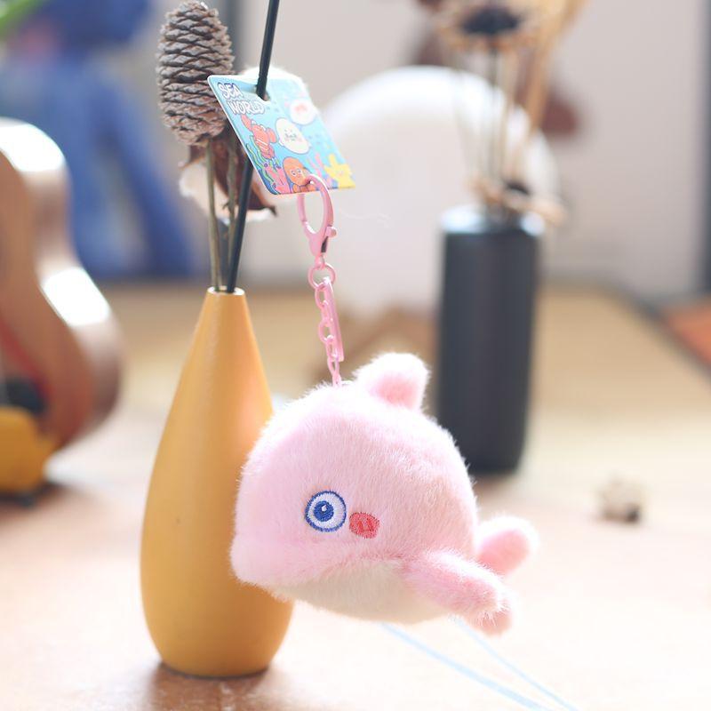 Cute Cute Marine Animal Jellyfish Pendant Plush Toy Doll Crab Lobster Keychain Bag Hanging Decoration