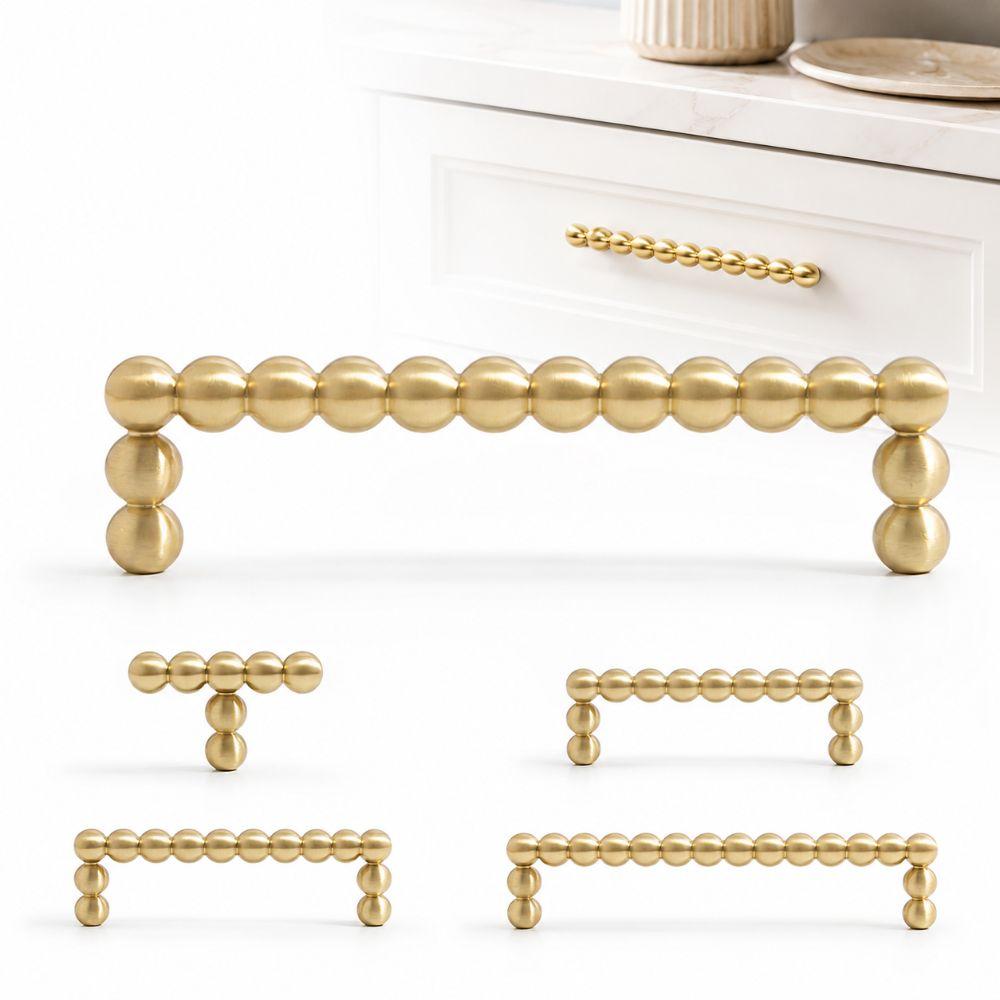 Small Round Ball Hardware Handle Solid Brass Cabinet Drawer Knobs Multipurpose